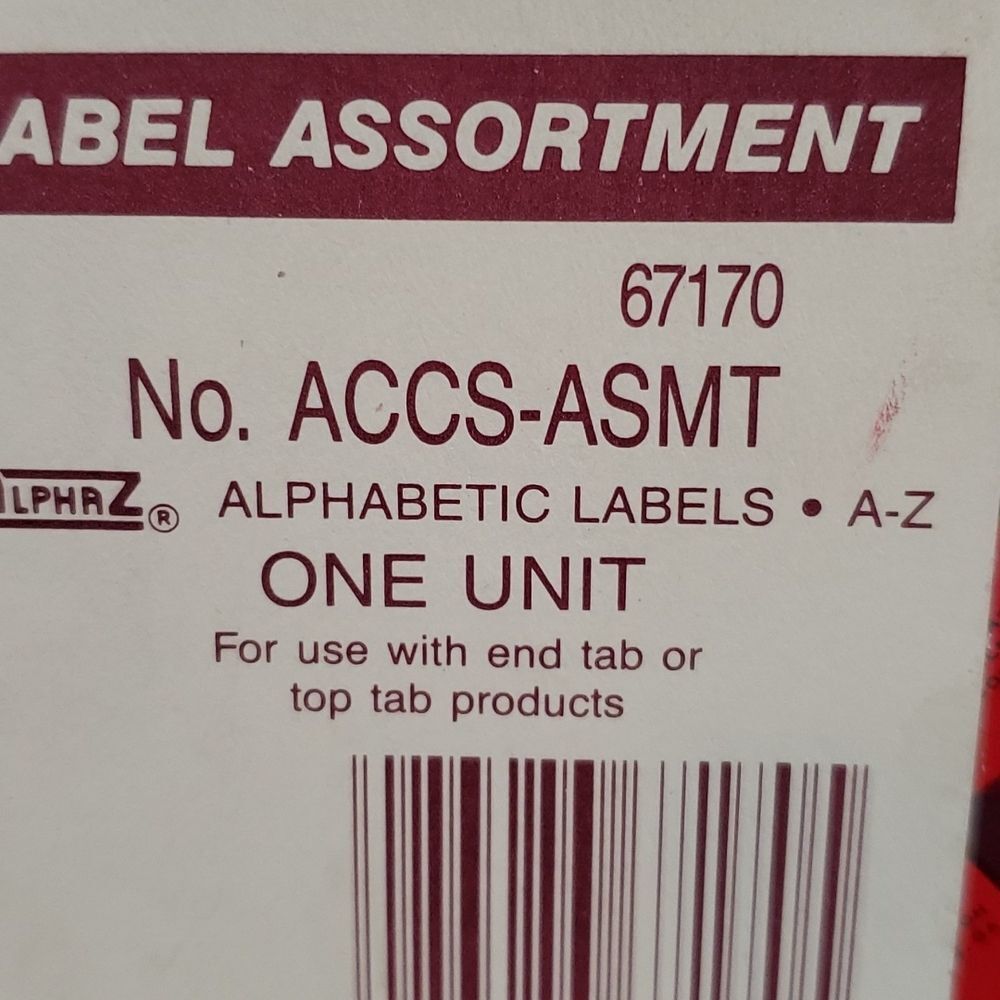 NEW Smead AlphaZ ACCS Color-Coded Labels, A-Z Index, Assorted Colors, 2200/Box - Picture 3 of 5